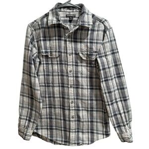 Eddie Bauer Classic Fit‎ Mens Flannel, size Small, Grays, Blues, White